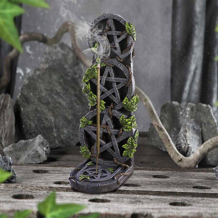 Aged Pentagram Incense Burner 20.5cm - Alchem Soul