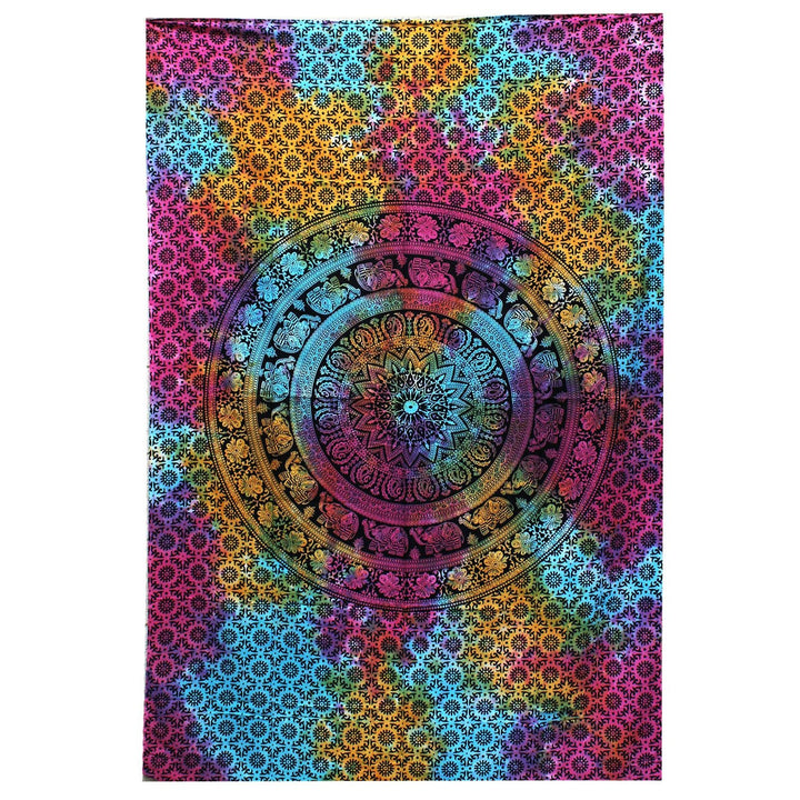 Mandala Elephant Single Cotton Bedspread - Alchem Soul