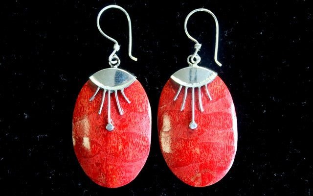 925 Silver Earrings - Oval Décor - Alchem Soul