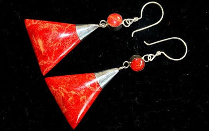 925 Silver Earrings - Triangle Double Drop - Alchem Soul