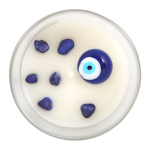 All Seeing Eye White Sage Crystal Chip Protection Candle - Alchem Soul