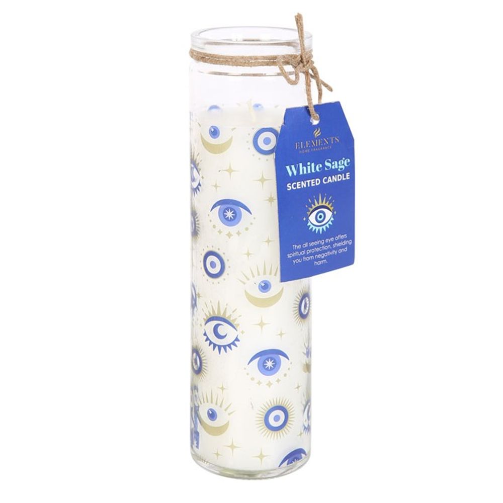 All Seeing Eye White Sage Tube Candle - Alchem Soul