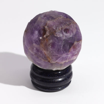 Amethyst Planet on a Sola Goldstone Stand (JUPITER) - Alchem Soul