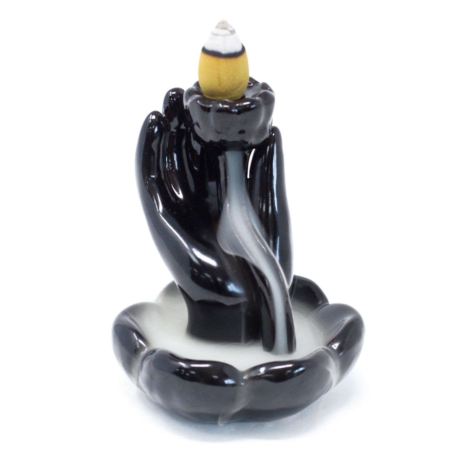 Back Flow Incense Burner - Hand & Lotus Flower - Alchem Soul