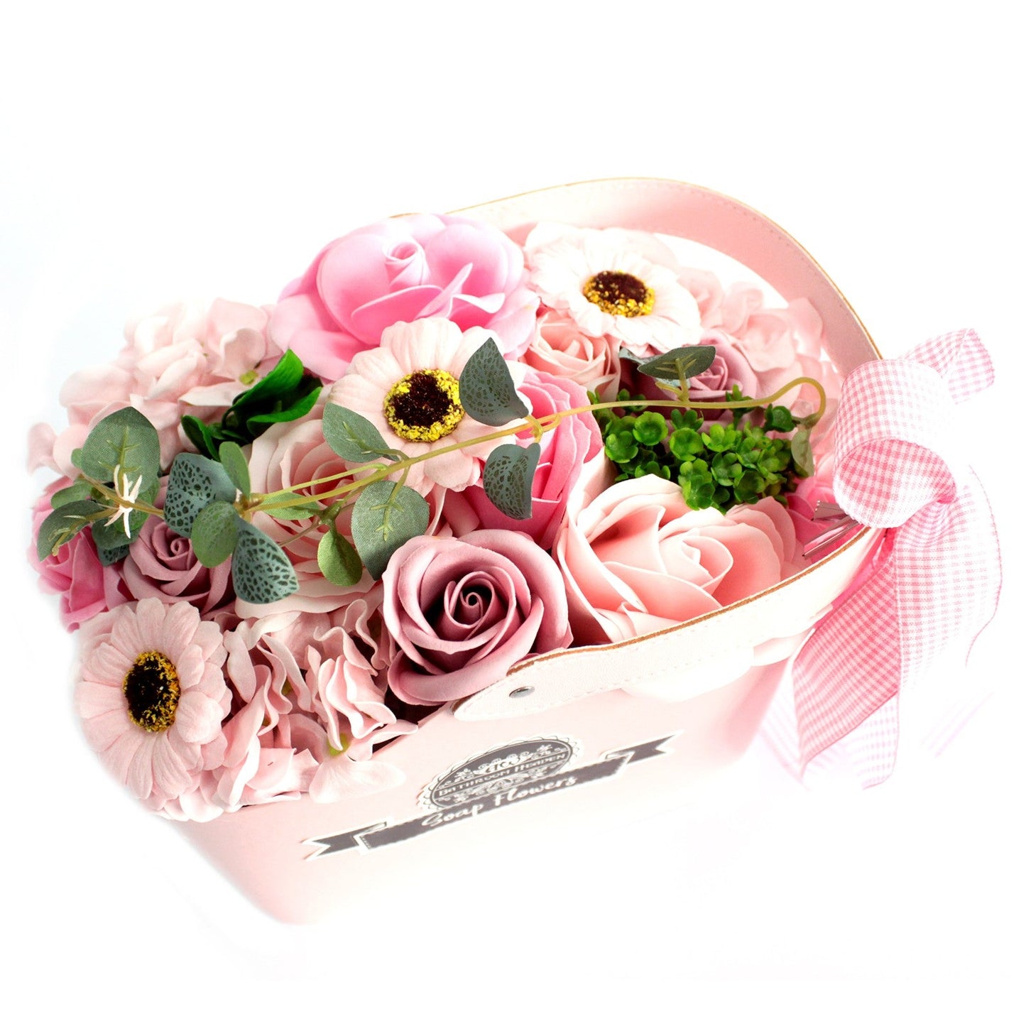 Basket Soap Flower Bouquet - Pink - Alchem Soul