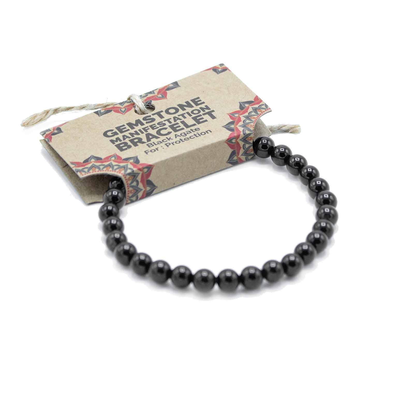 Black Agate Gemstone Manifestation Bracelet - Alchem Soul