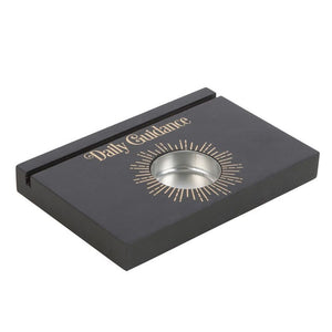 Black Daily Guidance Tarot Card Stand Tealight Holder - Alchem Soul