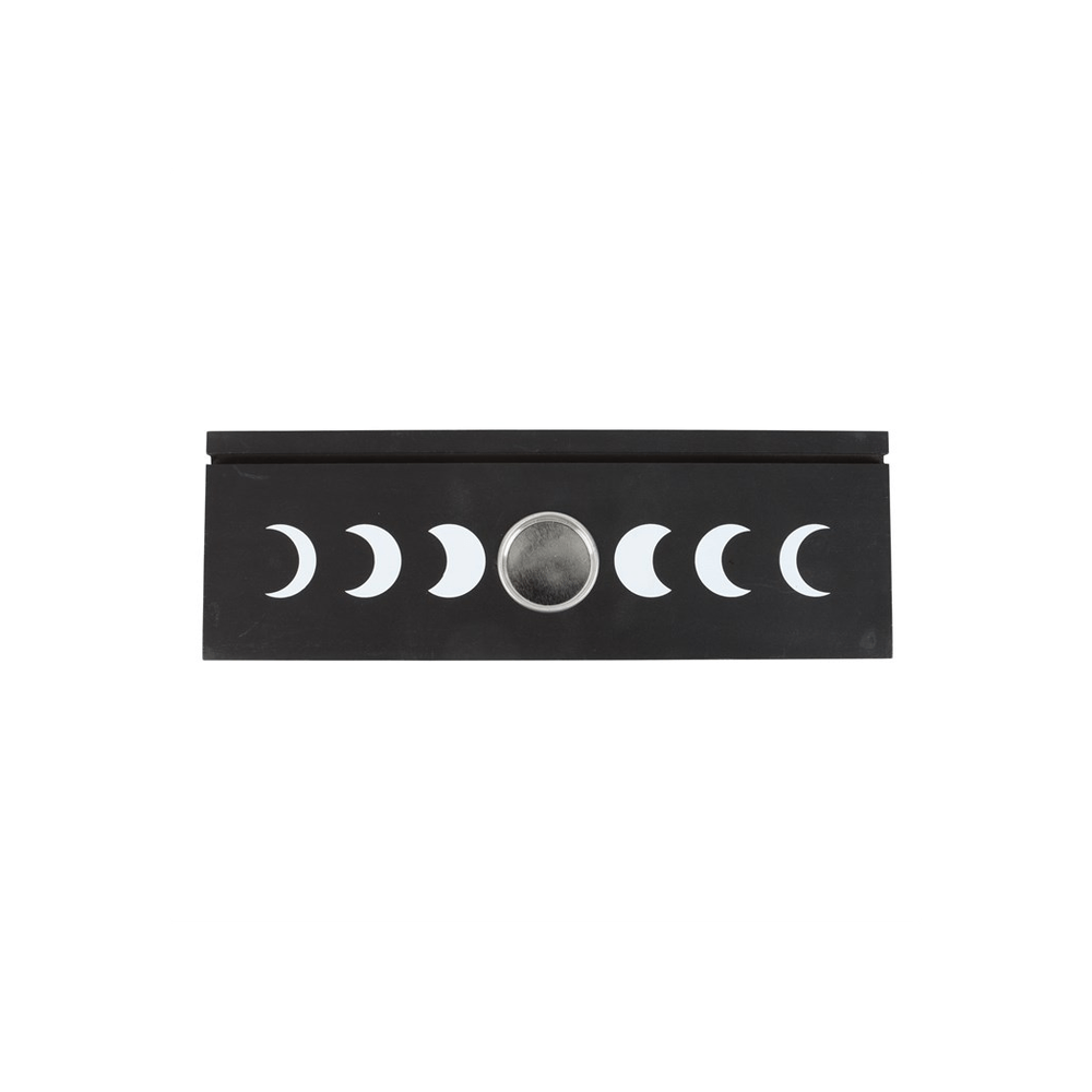 Black Moon Phase Tarot Card Stand Tealight Holder - Alchem Soul