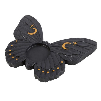 Black Moth Tealight Candle Holder - Alchem Soul