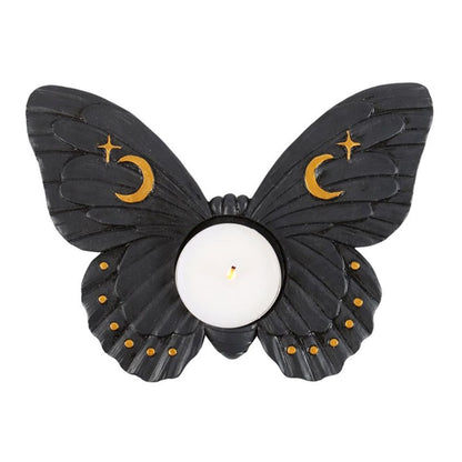 Black Moth Tealight Candle Holder - Alchem Soul