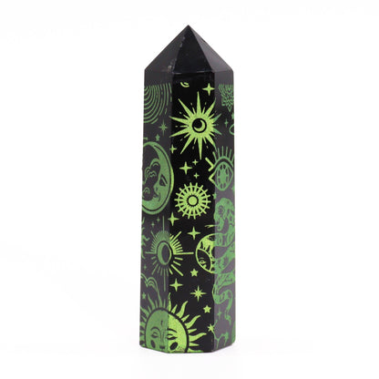 Black Obsidian Point - Mystic Story - Forest Green - Alchem Soul