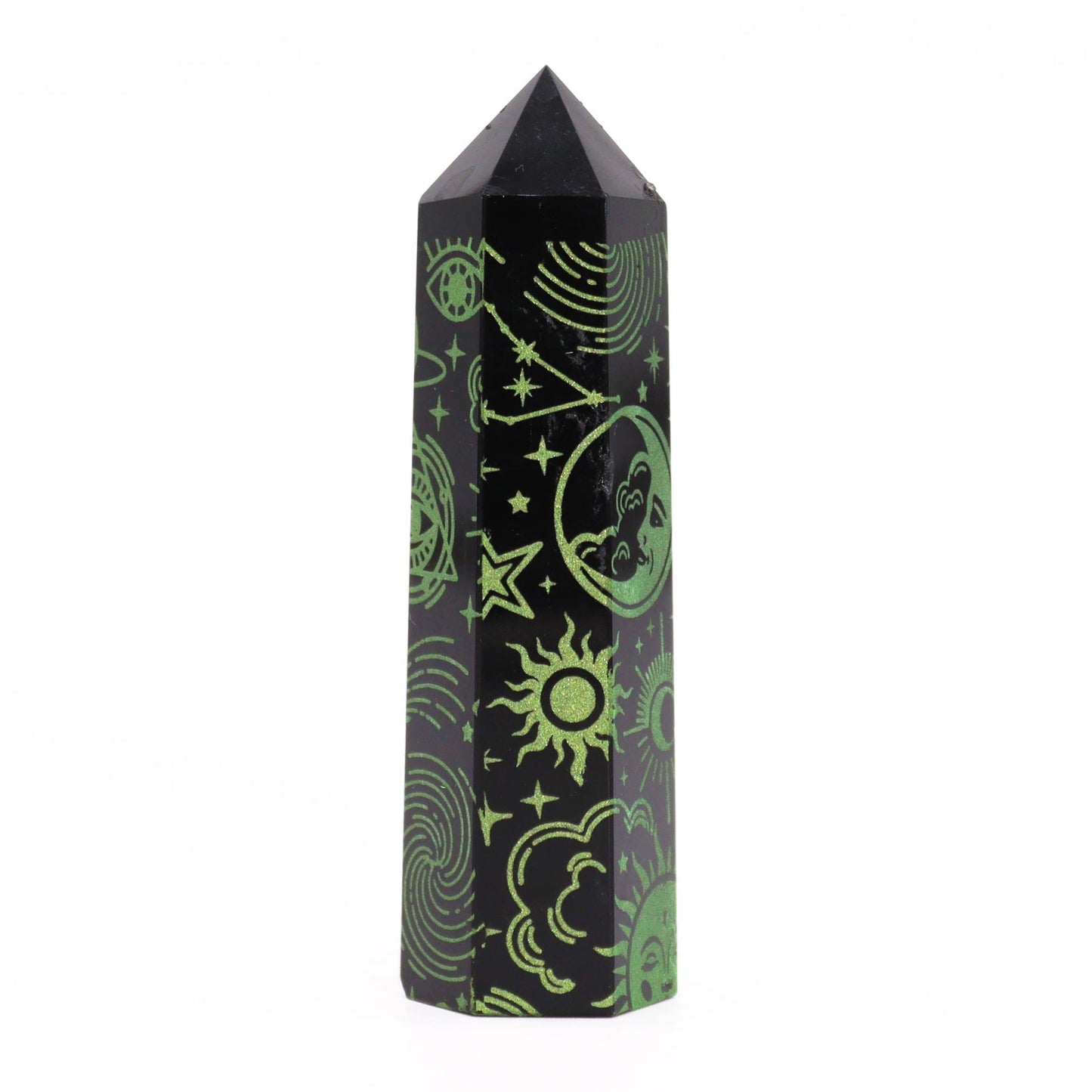 Black Obsidian Point - Mystic Story - Forest Green - Alchem Soul