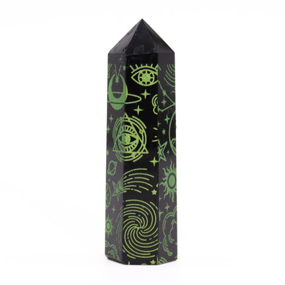 Black Obsidian Point - Mystic Story - Forest Green - Alchem Soul