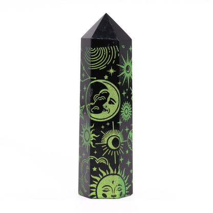 Black Obsidian Point - Mystic Story - Forest Green - Alchem Soul