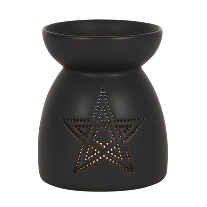 Black Pentagram Cut Out Oil Burner - Alchem Soul