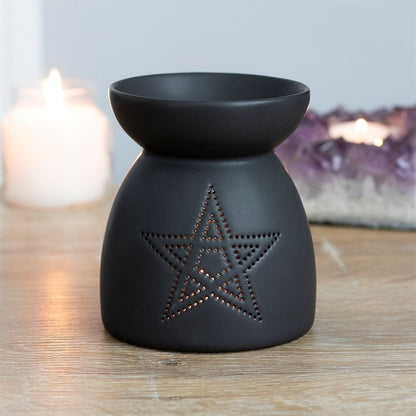 Black Pentagram Cut Out Oil Burner - Alchem Soul