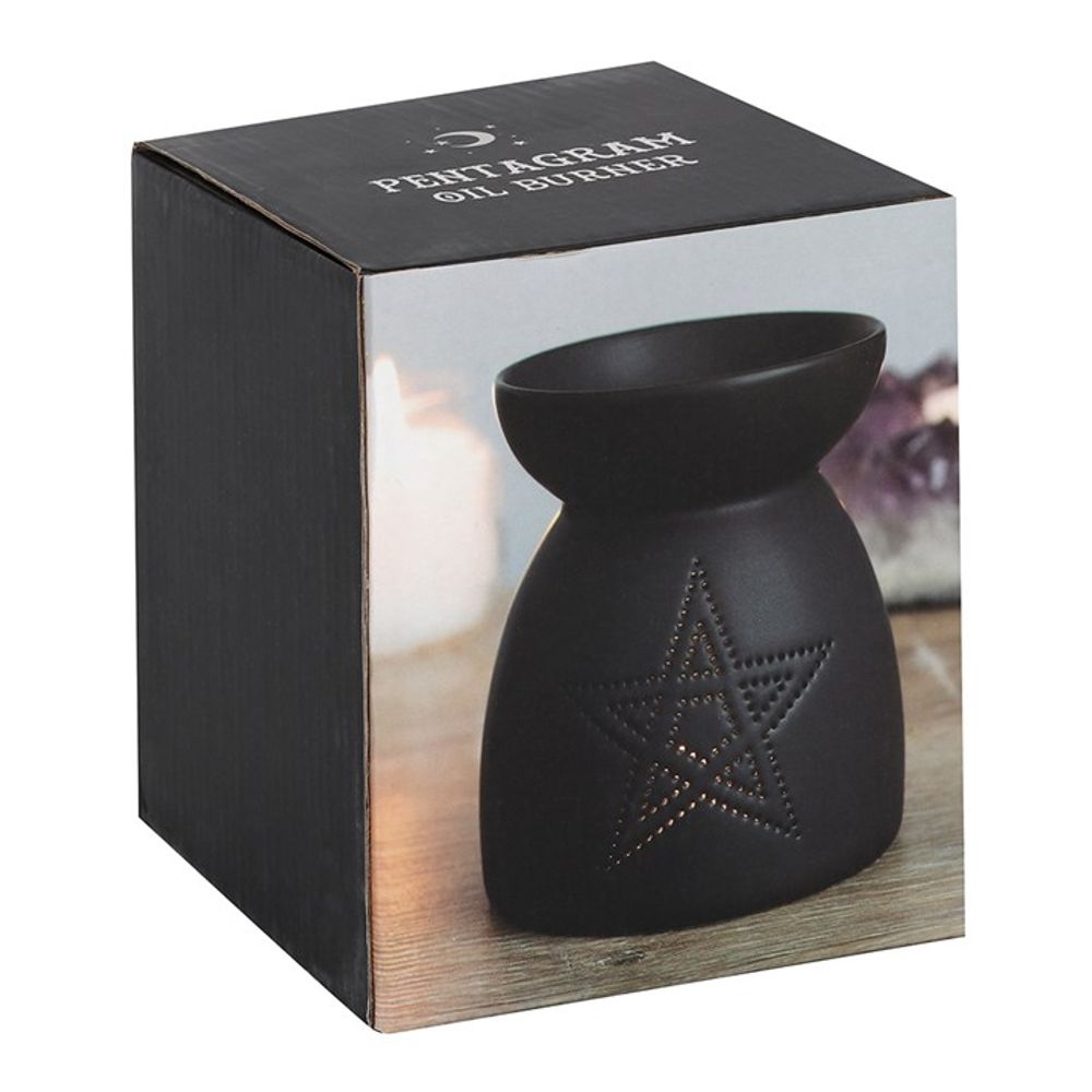 Black Pentagram Cut Out Oil Burner - Alchem Soul