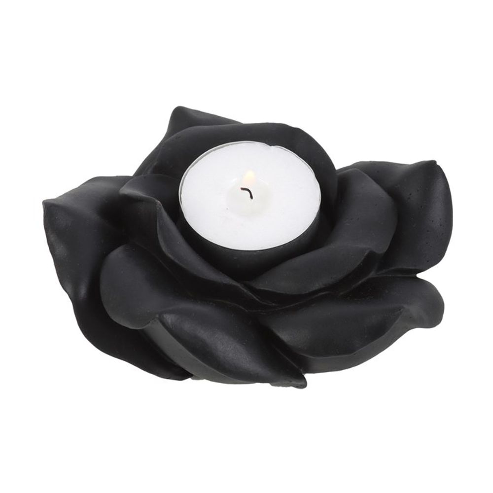 Black Rose Resin Tealight Candle Holder - Alchem Soul