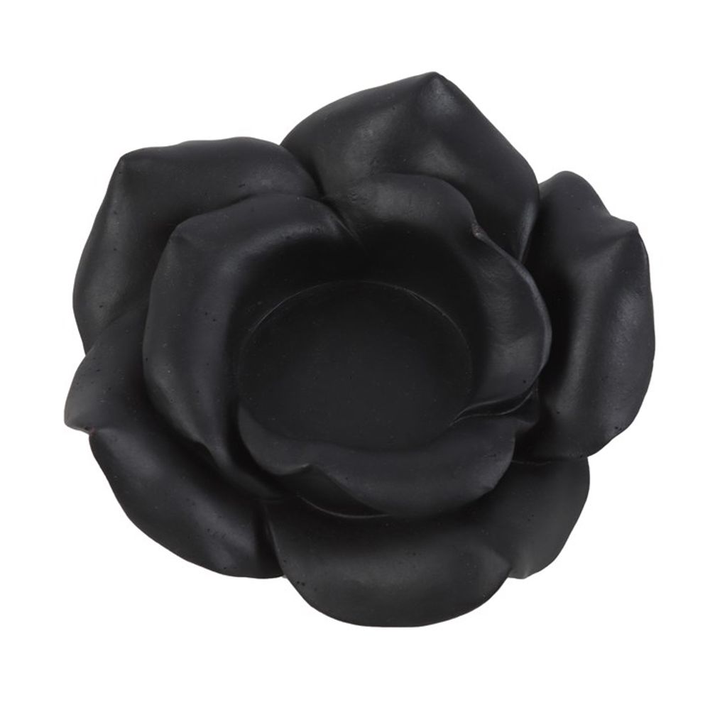 Black Rose Resin Tealight Candle Holder - Alchem Soul