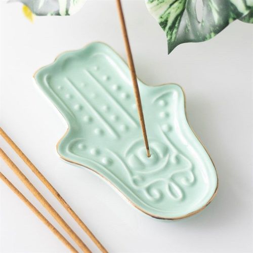 Blue Hamsa Hand Incense Stick Holder - Alchem Soul