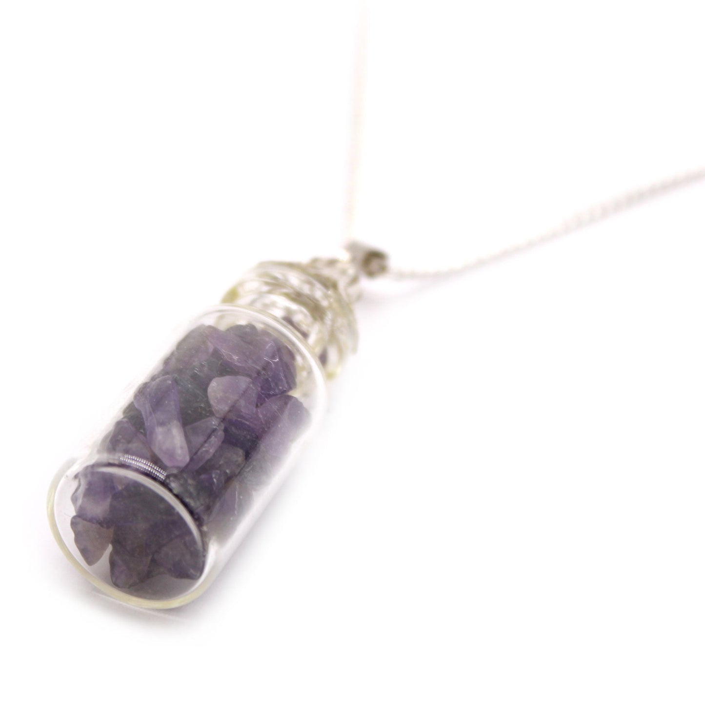 Bottled Gemstones Necklace - Amethyst - Alchem Soul