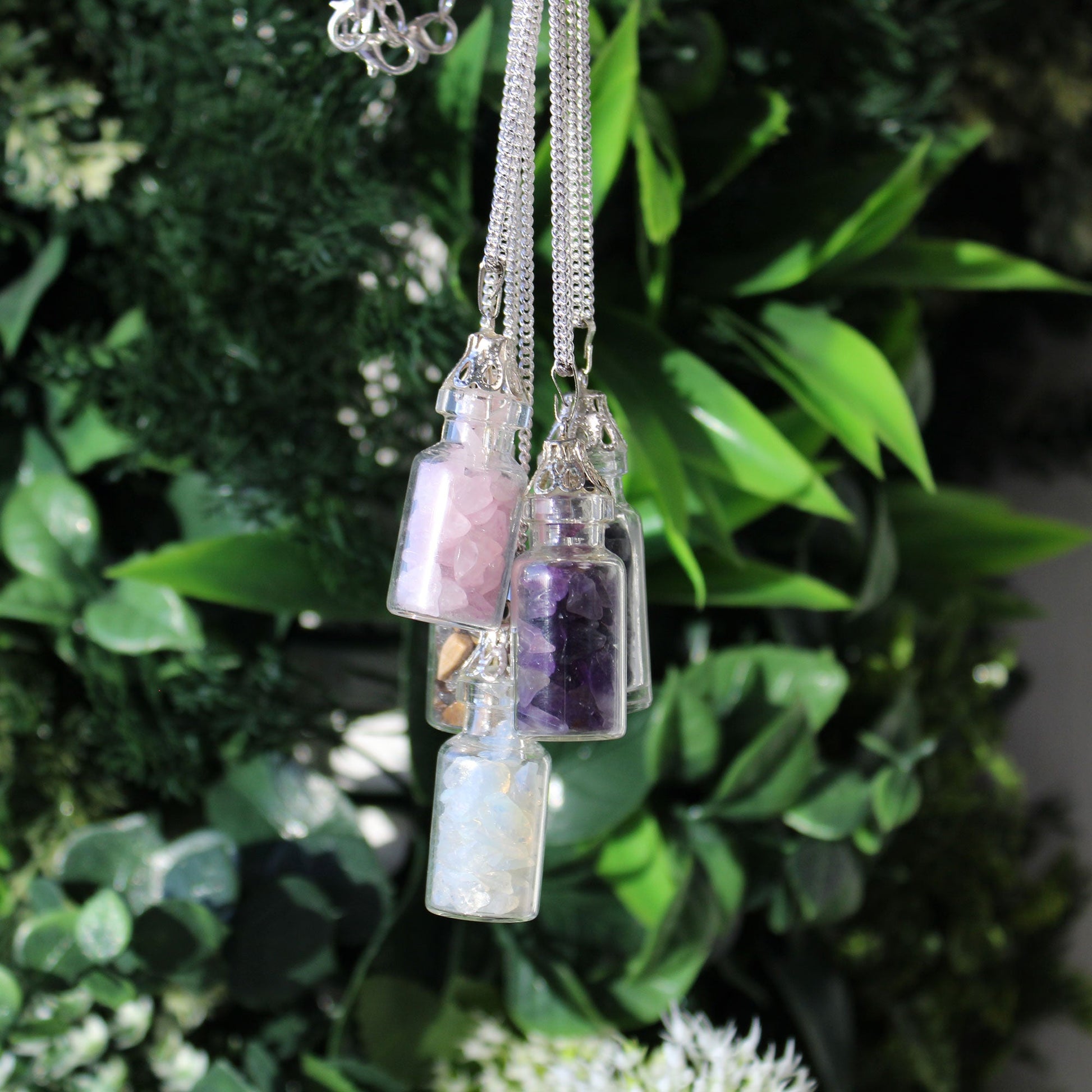 Bottled Gemstones Necklace - Amethyst - Alchem Soul