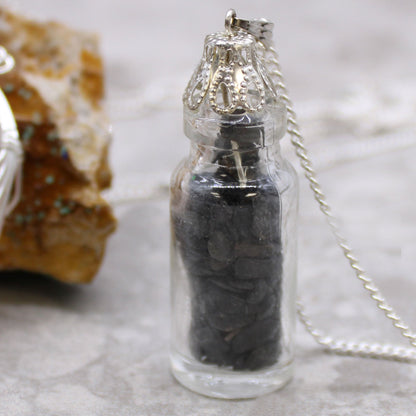 Bottled Gemstones Necklace - Black Onyx - Alchem Soul