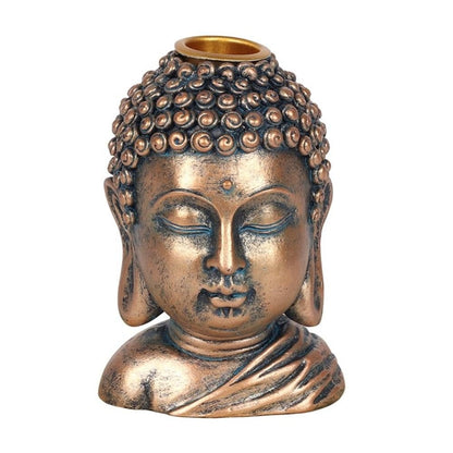 Bronze Buddha Head Backflow Incense Burner - Alchem Soul