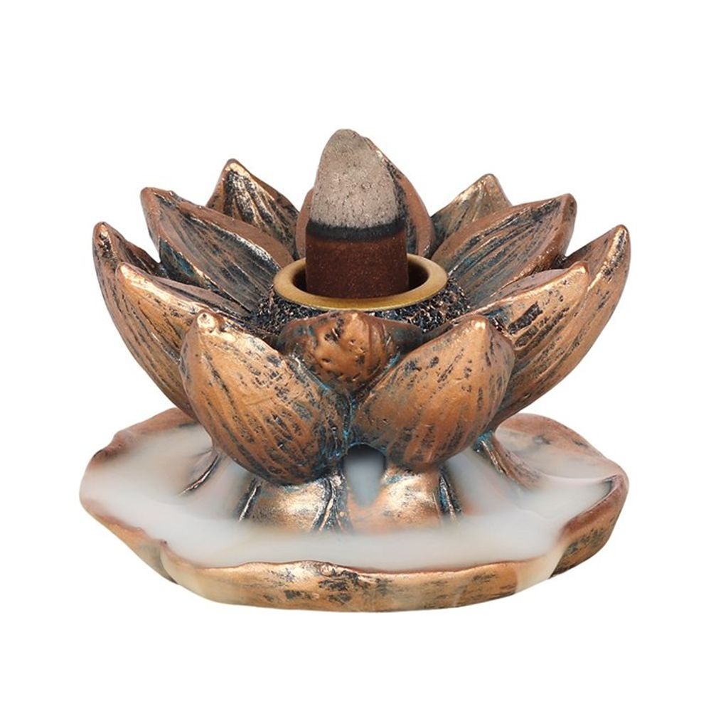 Bronze Lotus Backflow Incense Burner - Alchem Soul