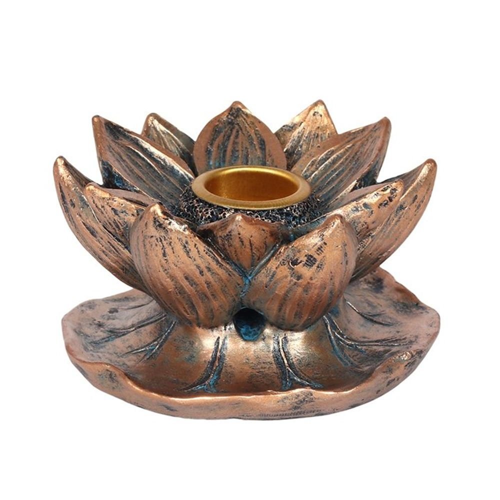 Bronze Lotus Backflow Incense Burner - Alchem Soul