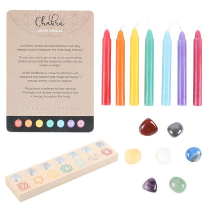 Chakra Energy Candle and Crystal Gift Set - Alchem Soul