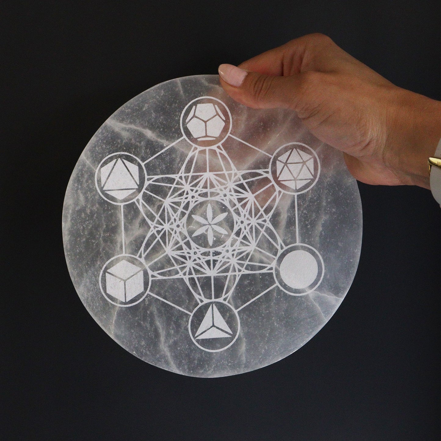 Charging Plate 18cm - Sacred Geometry - Alchem Soul