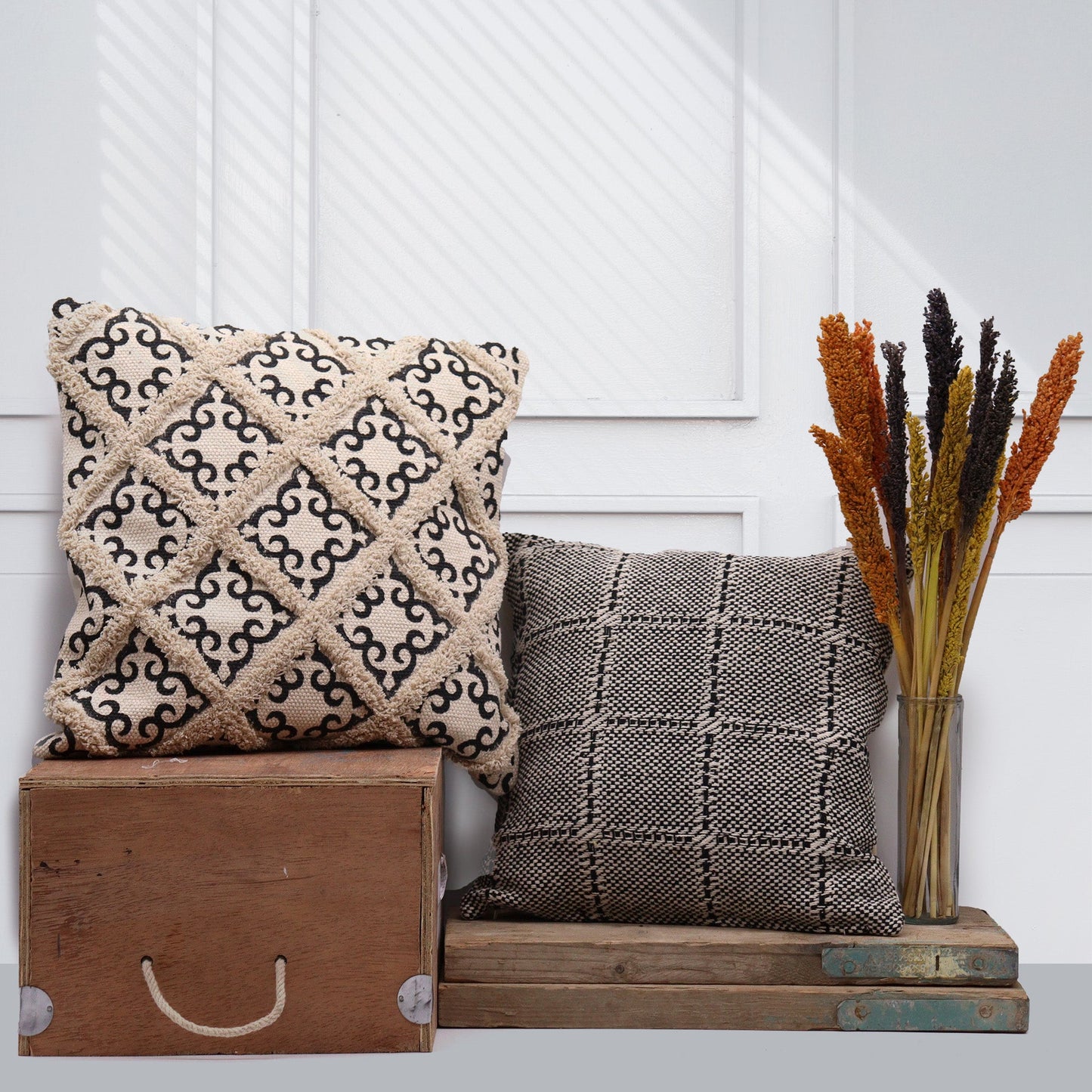 Classic Cushion Cover - Berber Design - 45x45cm - Alchem Soul