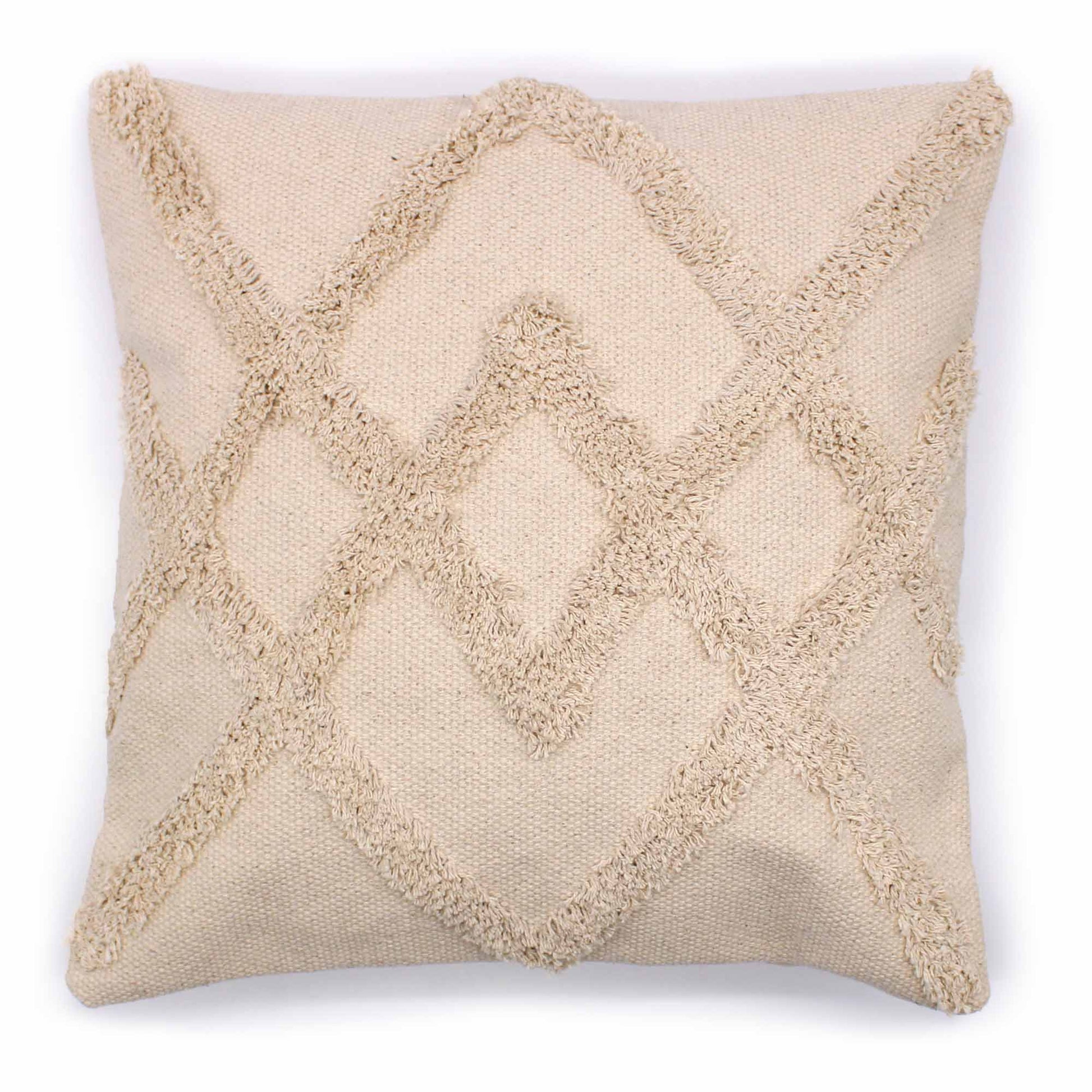 Classic Cushion Cover - Cream Lux Criss - Cross - 45x45cm - Alchem Soul