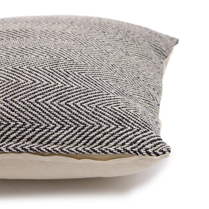 Classic Cushion Cover - Herringbone Fine Grey - 40x40cm - Alchem Soul