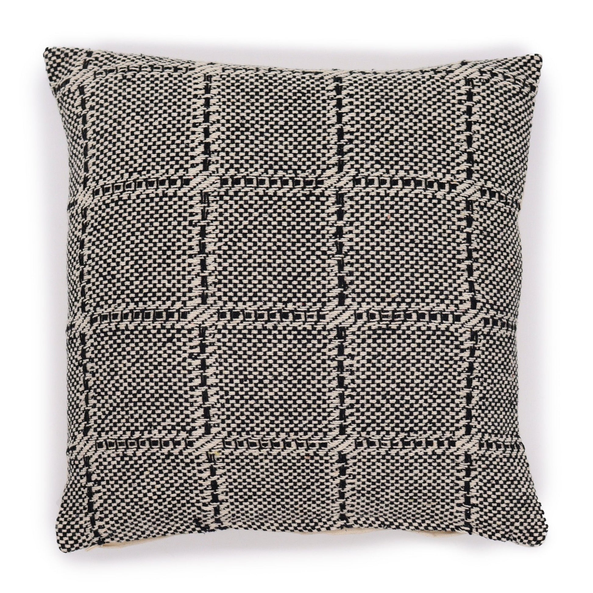 Classic Cushion Cover - Squares Grey - 40x40cm - Alchem Soul