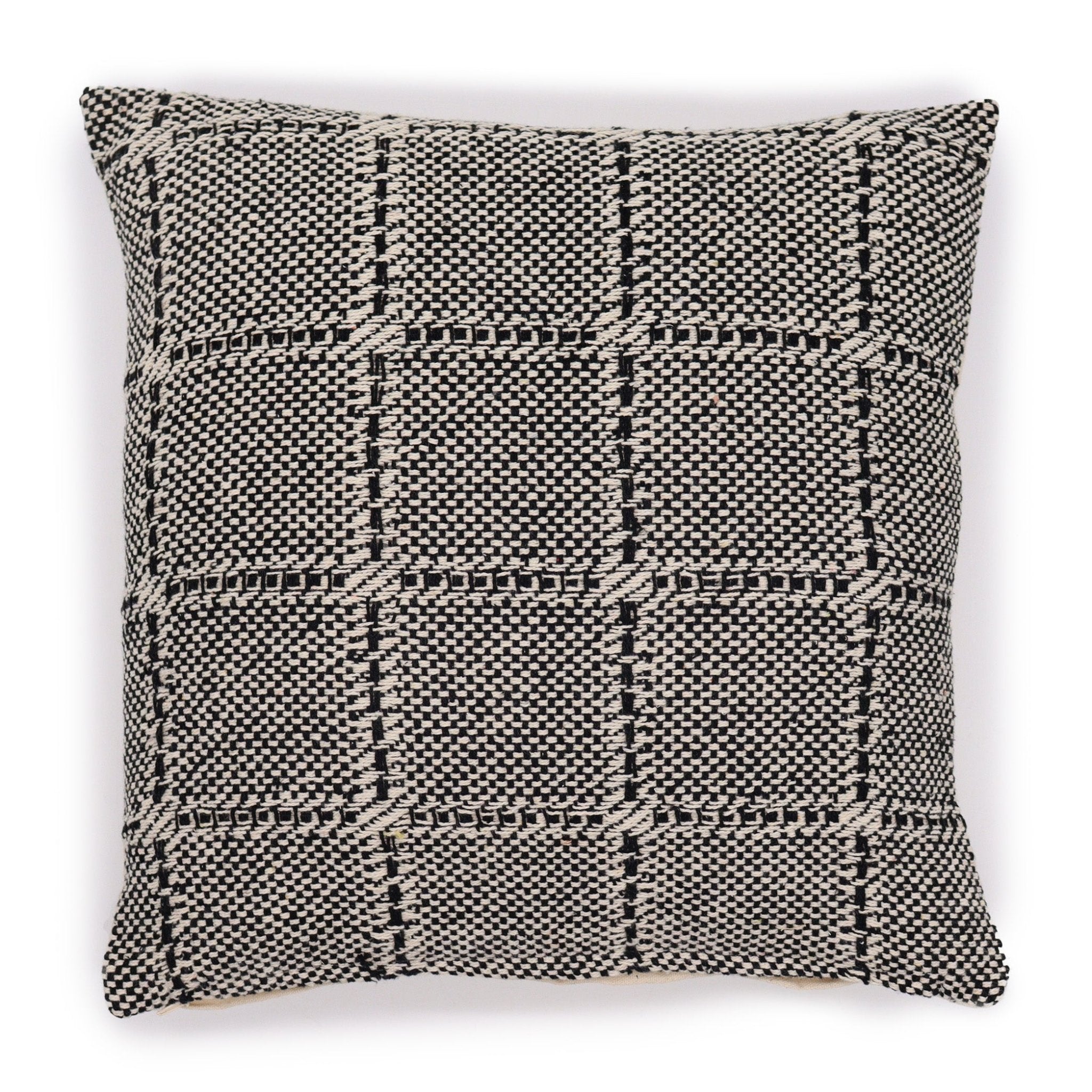 Classic Cushion Cover - Squares Grey - 40x40cm - Alchem Soul