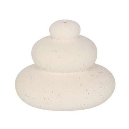 Cream Speckle Balancing Stones Incense Stick Holder - Alchem Soul