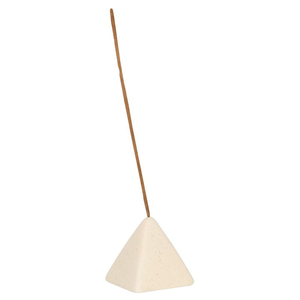 Cream Speckle Pyramid Incense Stick Holder - Alchem Soul