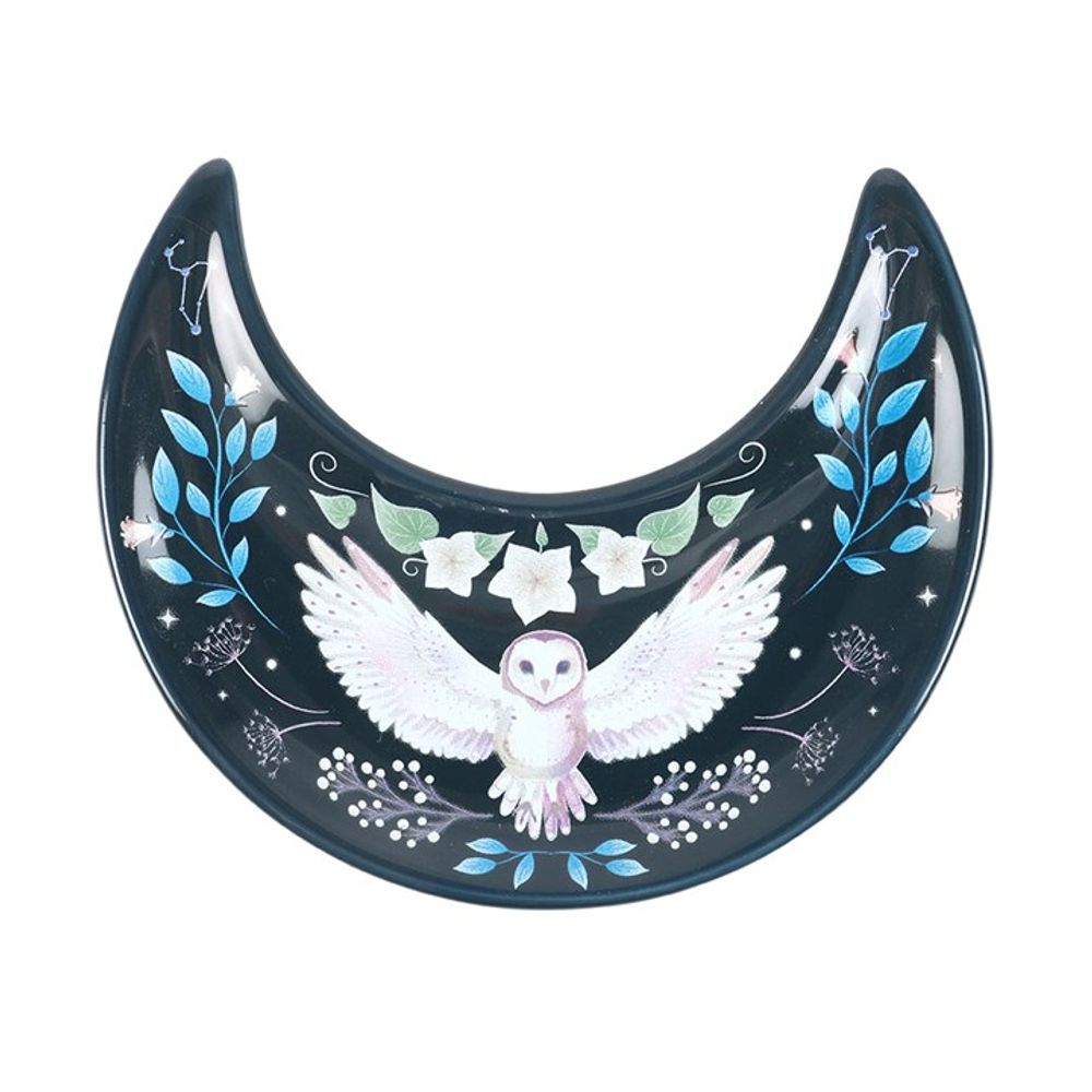 Crescent Moon Owl Trinket Dish - Alchem Soul