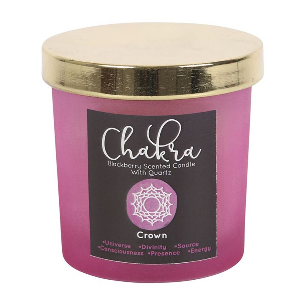 Crown Chakra Blackberry Crystal Chip Candle - Alchem Soul