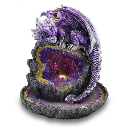 Crystal Cave Purple Dragon LED Backflow Incense Burner - Alchem Soul