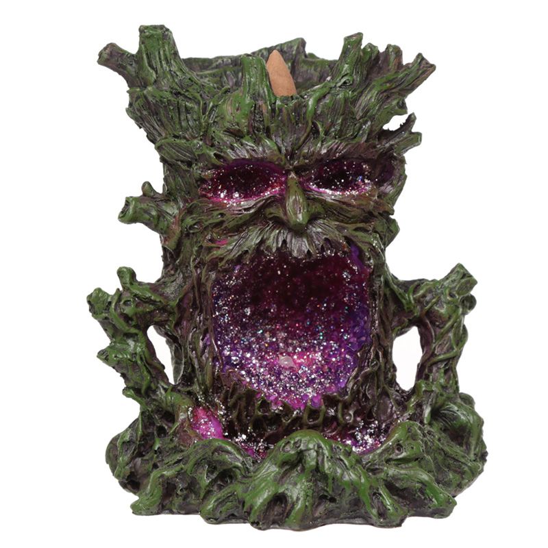 Crystal Green Man LED Backflow Incense Burner - Alchem Soul