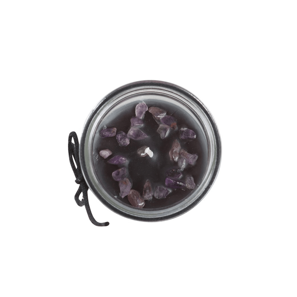 Crystal Witch Jasmine Tube Candle with Amethyst Chips - Alchem Soul