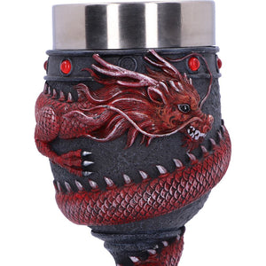 Dragon Coil Goblet Red 20cm - Alchem SoulNemesis Now