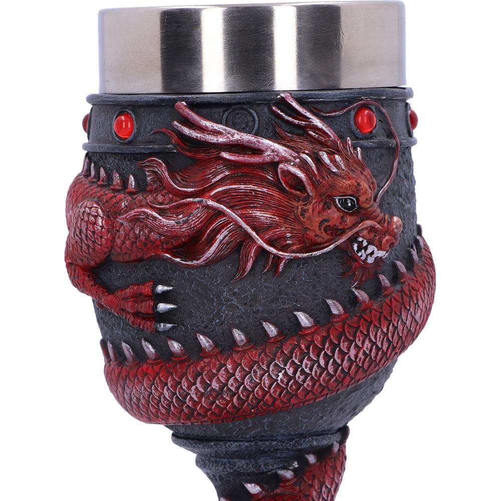 Dragon Coil Goblet Red 20cm - Alchem SoulNemesis Now