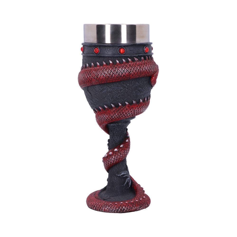 Dragon Coil Goblet Red 20cm - Alchem SoulNemesis Now