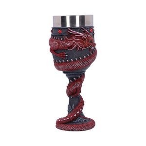 Dragon Coil Goblet Red 20cm - Alchem SoulNemesis Now