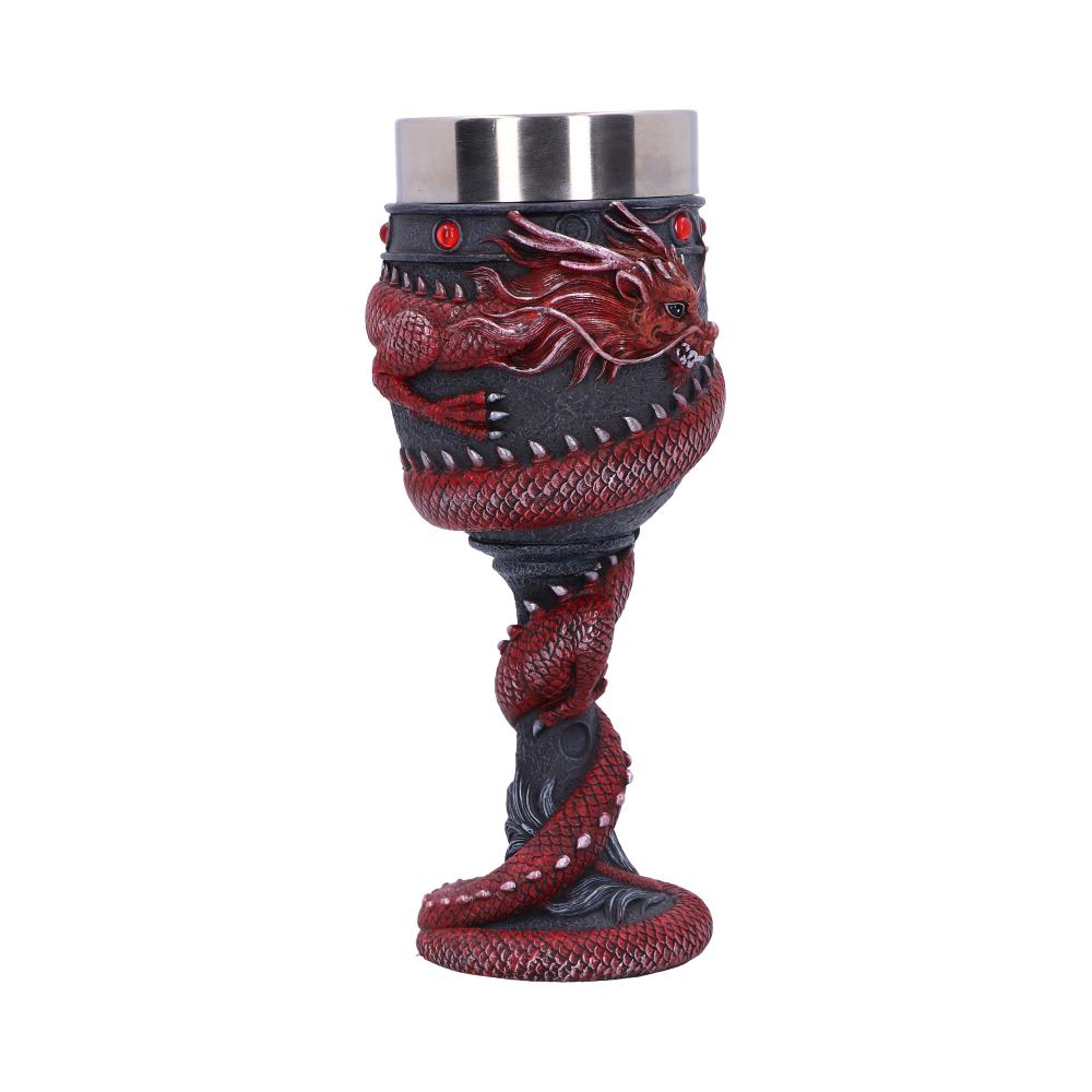 Dragon Coil Goblet Red 20cm - Alchem SoulNemesis Now