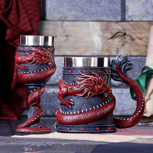 Dragon Coil Goblet Red 20cm - Alchem SoulNemesis Now